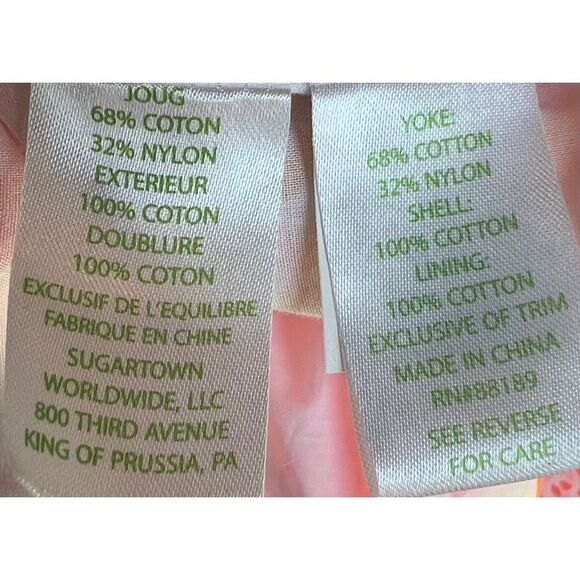 Lilly Pulitzer Reagan Dress Pink White Floral Rear Zip Sz 0 Style 20143 - Picture 13 of 15